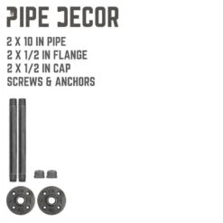 1/2 In. Black Pipe 10 In. L Wall Mounted Shelf Bracket Kit (2-Pack) -arbor Shop 032c57c4ce1eed1efc6109c9dd193b6c