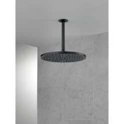 1-Spray 11.8 In. Single Wall Mount Fixed Rain Shower Head In Matte Black -arbor Shop 0371b97b82ddf1438fcddfc5c95151c2