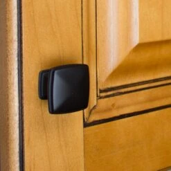 1-1/4 In. Matte Black Square Deco Cabinet Knobs (10-Pack) -arbor Shop 045975d5d98d2192473d97a2b0301a39