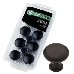 1-3/16 In. Matte Black Garrett Solid Round Cabinet Knob (10-Pack) 14 1-3/16 In. Matte Black Garrett Solid Round Cabinet Knob (10-Pack) -arbor Shop 046e1eed07cb5d8c1a7df0122cc0bdbd
