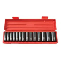 1/2 In. Drive 3/8 - 1-1/4 In. 6-Point Deep Impact Socket Set (14-Piece)
