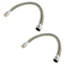1 In. Push-to-Connect X 1 In. FIP X 24 In. Corrugated Stainless Steel Water Softener Connector (2-Pack)