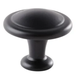 1-1/4 In. (31.5 Mm) Matte Black Cabinet Knob -arbor Shop 074466c1ccde3624573503f949c9a6c3