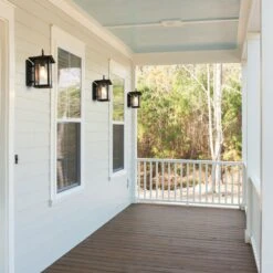 1-Light Transitional Outdoor Wall Light Lantern Sconce With Watered Glass Matt Black Coach Light LED Compatible -arbor Shop 078ce4eeb7b925f8fbf2c1eeabe29a32