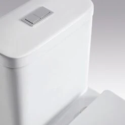 1-Piece 1.28 GPF Dual Flush Ceramic Square Elongated Toilet In White, Seat Included -arbor Shop 0919bf9f34dc8f755b8ccba6dc39acfd