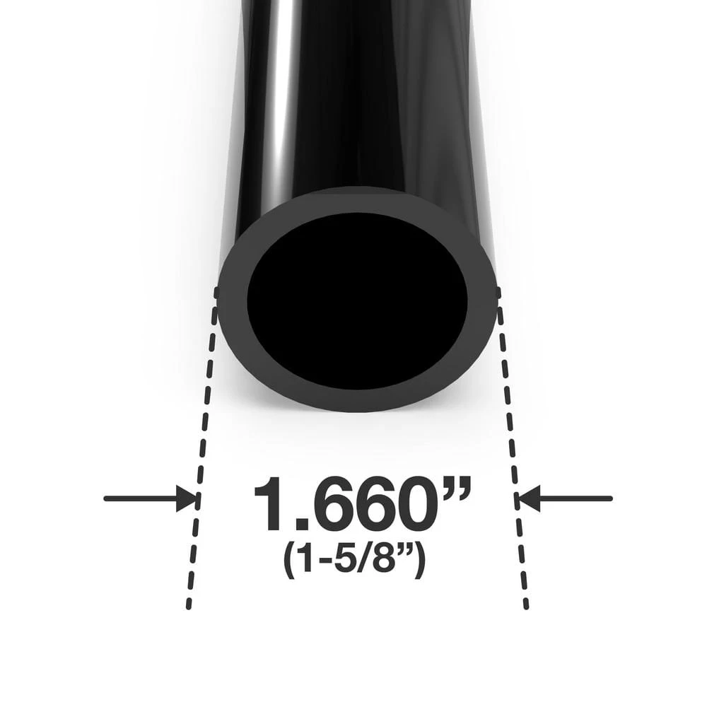 1-1/4 In. X 5 Ft. Black Furniture Grade Schedule 40 PVC Pipe (2-Pack) 2 1-1/4 In. X 5 Ft. Black Furniture Grade Schedule 40 PVC Pipe (2-Pack) - Image 2