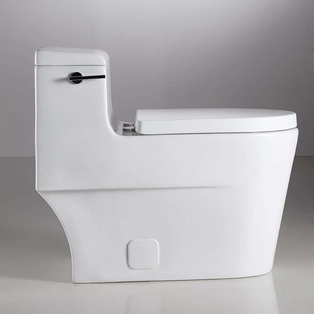 0.8 GPF /1.28 GPF Dual Flush Ceramic Bowl Square Elongated Toilet Bowl Only In White 5 0.8 GPF /1.28 GPF Dual Flush Ceramic Bowl Square Elongated Toilet Bowl Only In White - Image 5