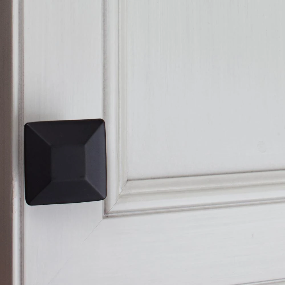 1-3/8 In. Matte Black Square Cabinet Knob (10-Pack) 5 1-3/8 In. Matte Black Square Cabinet Knob (10-Pack) - Image 5