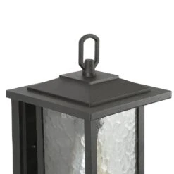 1-Light Transitional Outdoor Wall Light Lantern Sconce With Watered Glass Matt Black Coach Light LED Compatible -arbor Shop 0bf1177ec0394d326fe8919e51287403