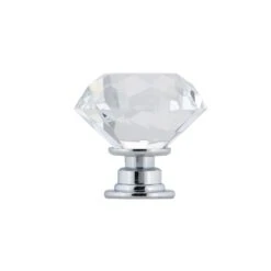 1-3/16 In. (30 Mm) Clear, Chrome Contemporary Metal, Crystal And Glass Cabinet Knob -arbor Shop 0cee125ce7c2f54cfb4b5cd2bf769b9e