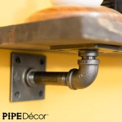 1/2 In. Black Pipe 5.75 In. L Wall Mounted Square Flange Shelf Bracket Kit (4-Pack) 17 1/2 In. Black Pipe 5.75 In. L Wall Mounted Square Flange Shelf Bracket Kit (4-Pack) -arbor Shop 0cf0d3c2303bfd5b4a894abdfd4c6cfe