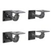 1/2 In. Black Pipe 5.75 In. L Wall Mounted Square Flange Shelf Bracket Kit (4-Pack)