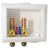 1/2 In. Brass Push-to-Connect X 3/4 In. Male Hose Thread Washing Machine Outlet Box With Water Hammer Arrestors