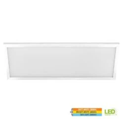 1 Ft. X 4 Ft. 50-Watt4000 Lumens Dimmable White Integrated LED Edge-Lit Flat Panel Flush Mount Light Color Changing CCT -arbor Shop 0f960b5eb6ea90939cd2f47e0b35c1f9