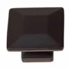1-3/8 In. Matte Black Square Cabinet Knob (10-Pack)