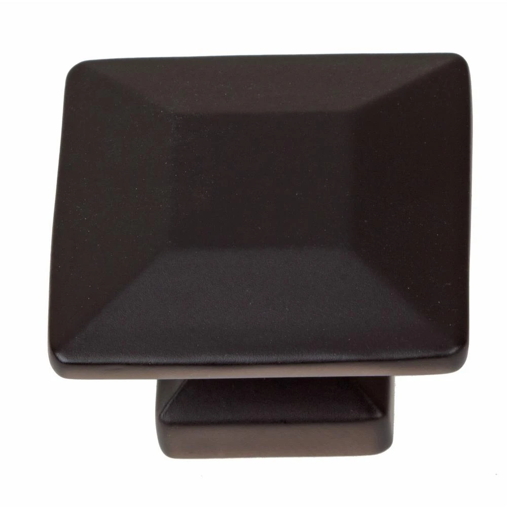 1-3/8 In. Matte Black Square Cabinet Knob (10-Pack) 1 1-3/8 In. Matte Black Square Cabinet Knob (10-Pack)