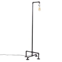 1/2 In. Black Steel Pipe 56 In. H Reader Floor Lamp Kit
