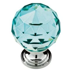 1-3/16 In. (30mm) Chrome And Clear Faceted Glass Cabinet Knob 25 1-3/16 In. (30mm) Chrome And Clear Faceted Glass Cabinet Knob -arbor Shop 1224257f4385b328eb53132562b65f94