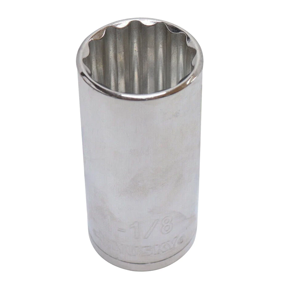 Husky 1/2 In. Drive Deep 1-1/8 In. Socket (12-Point) 1 Husky 1/2 In. Drive Deep 1-1/8 In. Socket (12-Point)