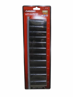 Husky 1/2 In. Drive Deep Metric Impact Socket Set (11-Piece)