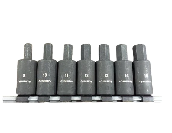 Husky 1/2 In. Drive Hex Bit Impact Socket Set MM (7-Piece) 1 Husky 1/2 In. Drive Hex Bit Impact Socket Set MM (7-Piece)