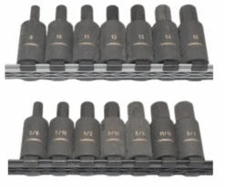 Husky 1/2 In. Drive Hex Bit SAE/MM Impact Set (14-Piece)
