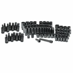 Husky 1/2 In. Drive Master Impact And Hex Bit Socket Set (78-Piece)