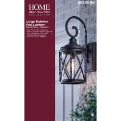 1-Light Black 18.75 In. Outdoor Wall Lantern Sconce With Seeded Glass -arbor Shop 1abeaf3cb78366ffdaca9d4a9997327e
