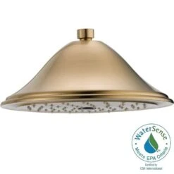 1-Spray 9.4 In. Single Wall Mount Fixed Rain Shower Head In Champagne Bronze 7 1-Spray 9.4 In. Single Wall Mount Fixed Rain Shower Head In Champagne Bronze -arbor Shop 1f30665e154bae5db3a2e8d58c9b5217