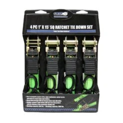 1 In. X 15 Ft. Ratchet Tie Down (4-Piece)