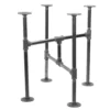 1/2 In. Black Pipe 14 In. W X 18 In D X 19.5 In. H Turnpike Design End Table Kit