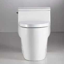 1-Piece 1.28 GPF Single Flush High Efficiency Elongated Toilet In White, Seat Included -arbor Shop 21cde8269158fe7e38601822b9ca1e9c