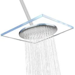 1-Spray 11.81 In. Single Wall Mount Square Fixed Rain Shower Head In Blue -arbor Shop 23291984738a921ad9c1d916f27c0f7b