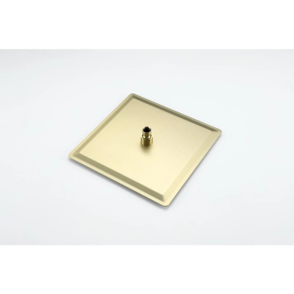 1-Spray Patterns With 2.38 GPM 12 In. Ceiling Mount Dual Shower Heads With Rough-In Valve Body And Trim In Brushed Gold 7 1-Spray Patterns With 2.38 GPM 12 In. Ceiling Mount Dual Shower Heads With Rough-In Valve Body And Trim In Brushed Gold - Image 7