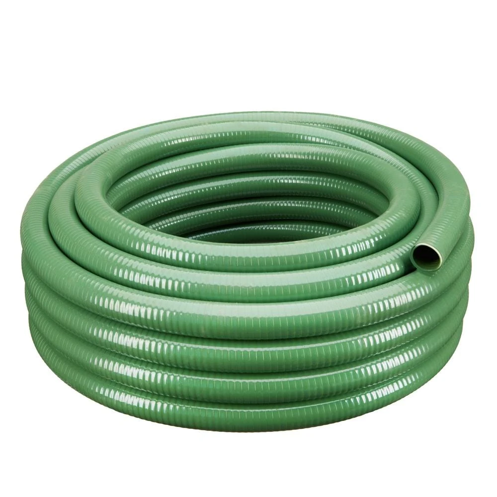 1 1/2 In. Dia X 50 Ft. Green Heavy-Duty Flexible PVC Suction And Discharge Hose 1 1 1/2 In. Dia X 50 Ft. Green Heavy-Duty Flexible PVC Suction And Discharge Hose