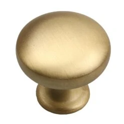 1-1/8 In. Dia Satin Gold Classic Round Cabinet Knobs (10-Pack)