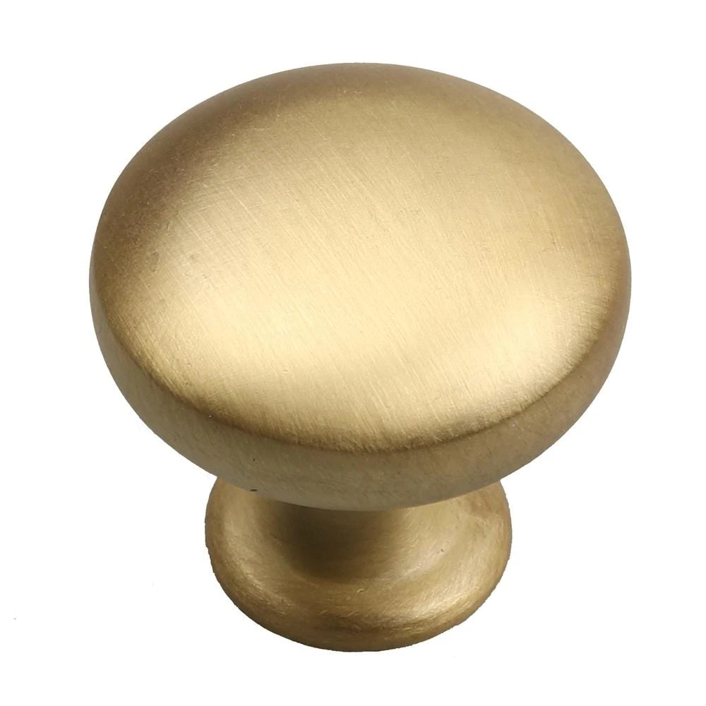 1-1/8 In. Dia Satin Gold Classic Round Cabinet Knobs (10-Pack) 1 1-1/8 In. Dia Satin Gold Classic Round Cabinet Knobs (10-Pack)