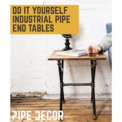 1/2 In. Black Pipe 14 In. W X 20.5 In. H Criss Cross Design End Table Kit -arbor Shop 264a8102f872650ccdd01b2c1352b9c6