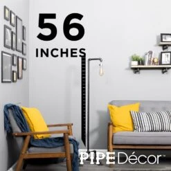 1/2 In. Black Steel Pipe 56 In. H Reader Floor Lamp Kit -arbor Shop 2773a206ac840c14ccd81d68592f4457