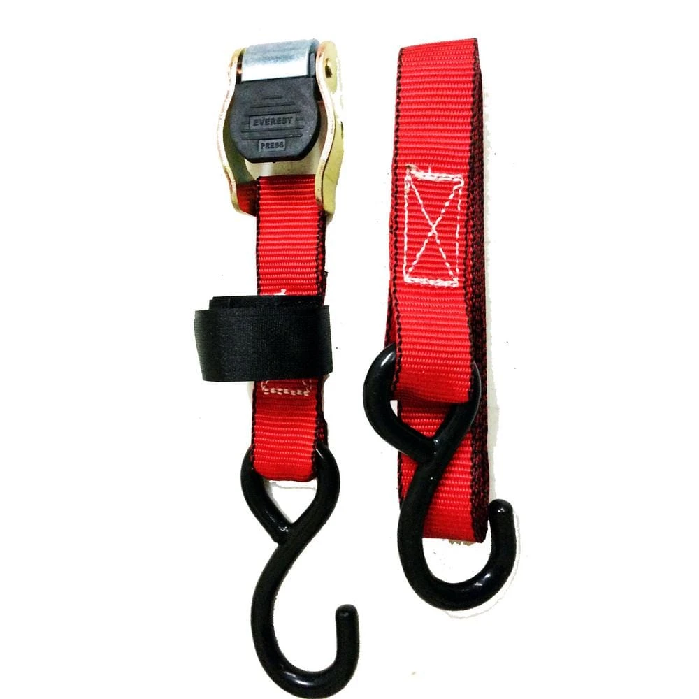 Everest 1 In. X 10 Ft. Red Cam Buckle 900 Lbs./S-Hook (12-Pack) 2 Everest 1 In. X 10 Ft. Red Cam Buckle 900 Lbs./S-Hook (12-Pack) - Image 2