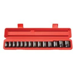 1/2 In. Drive 11-32 Mm 6-Point Shallow Impact Socket Set (14-Piece)
