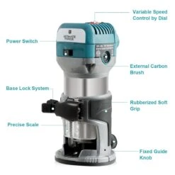 1.25HP Palm Router Kit Variable Speed Woodworking Tool W/ Fixed Base & Dust Hood -arbor Shop 29bfdf17 2f50 4a10 adde 9f24c32004ce 1.2f9dfe8fd0db1c9c91121dcf04d95e1b