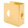 1-3/4 In. X 4-1/2 In. Thick Solid Brass Lock And Door Reinforcer, 1-1/2 In. Single Bore, 2-3/8 In. Backset