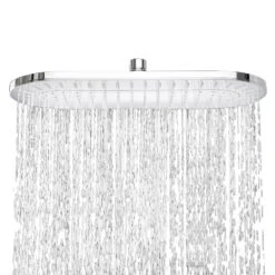 1-Spray 15 In. Single Wall Mount Fixed Rain Shower Head In Chrome