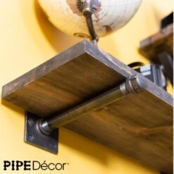 1/2 In. Black Pipe 8 In. L Wall Mounted Square Flange Shelf Bracket Kit (4-Pack) -arbor Shop 2b0ac753698de5e7765abb0d437de0c4