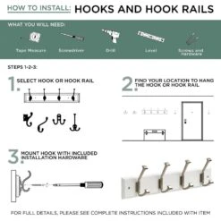 1-13/16 In. Matte Black Single Wall Hook (6-Pack) -arbor Shop 2ef7d8fa70c283c9e5408b6320ab40c4