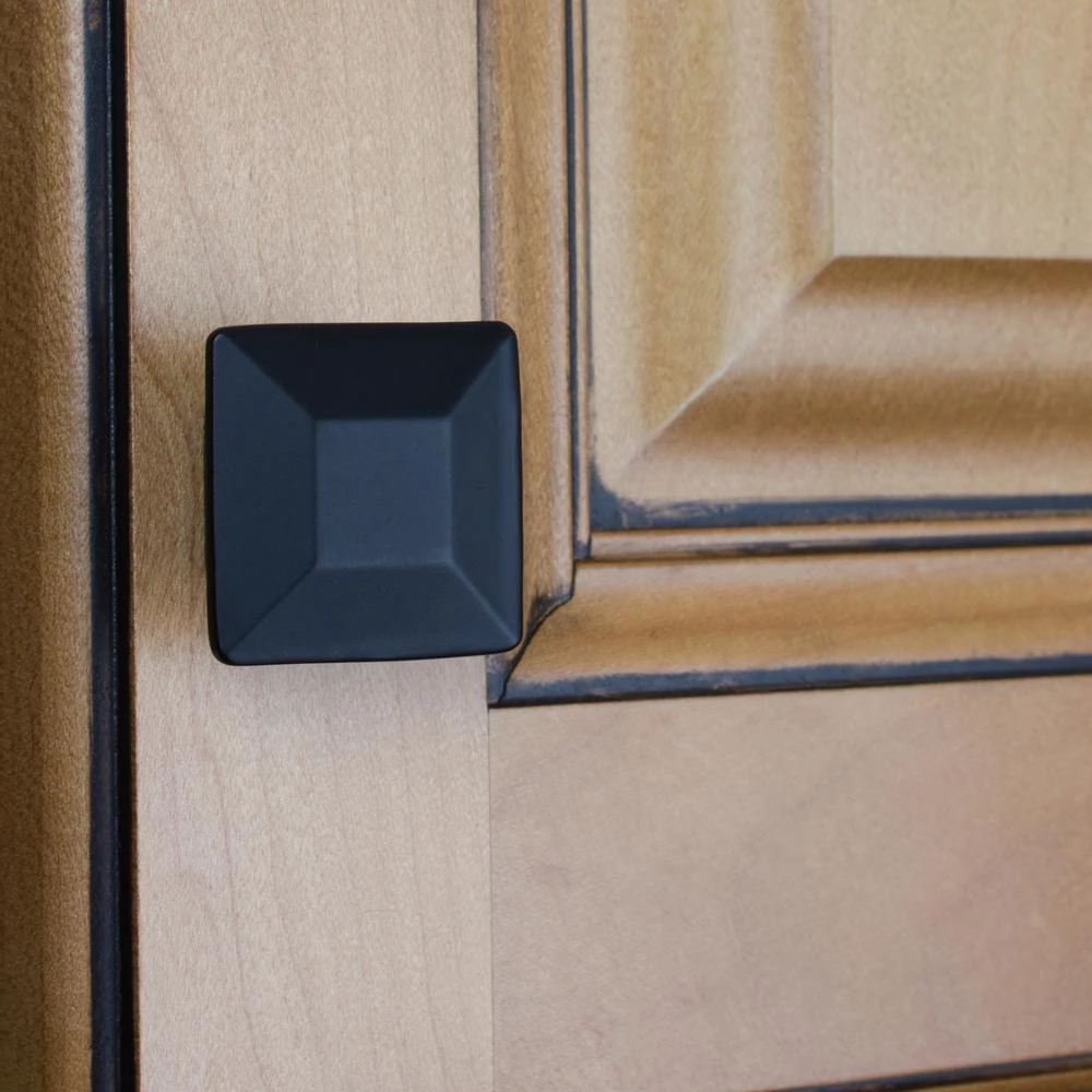 1-3/8 In. Matte Black Square Cabinet Knob (10-Pack) 4 1-3/8 In. Matte Black Square Cabinet Knob (10-Pack) - Image 4