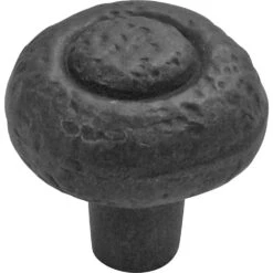 1-1/4 In. Black Cabinet Knob