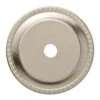 1-1/4 In. Satin Nickel Ribbed Edge Cabinet Knob Backplate