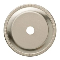 1-1/4 In. Satin Nickel Ribbed Edge Cabinet Knob Backplate